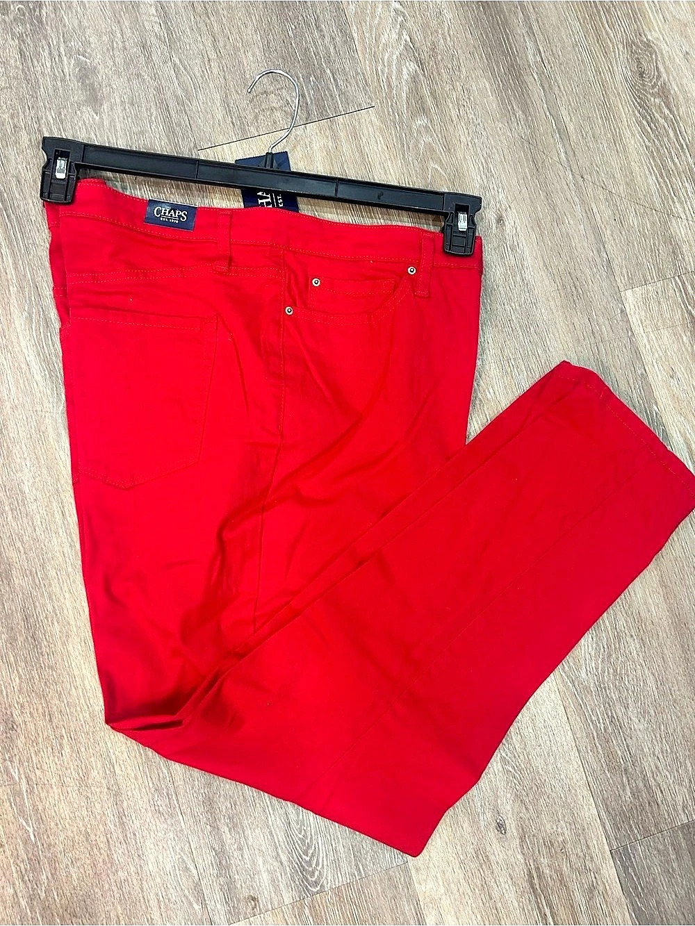 Chaps Women's Red Cotton Trousers Size 18W NWT
